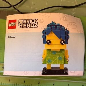 LEGO BrickHeadz with Blue Hair and Green Outfit
